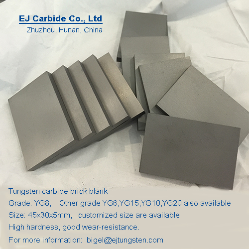 5X30X45mm tungsten carbide block K20